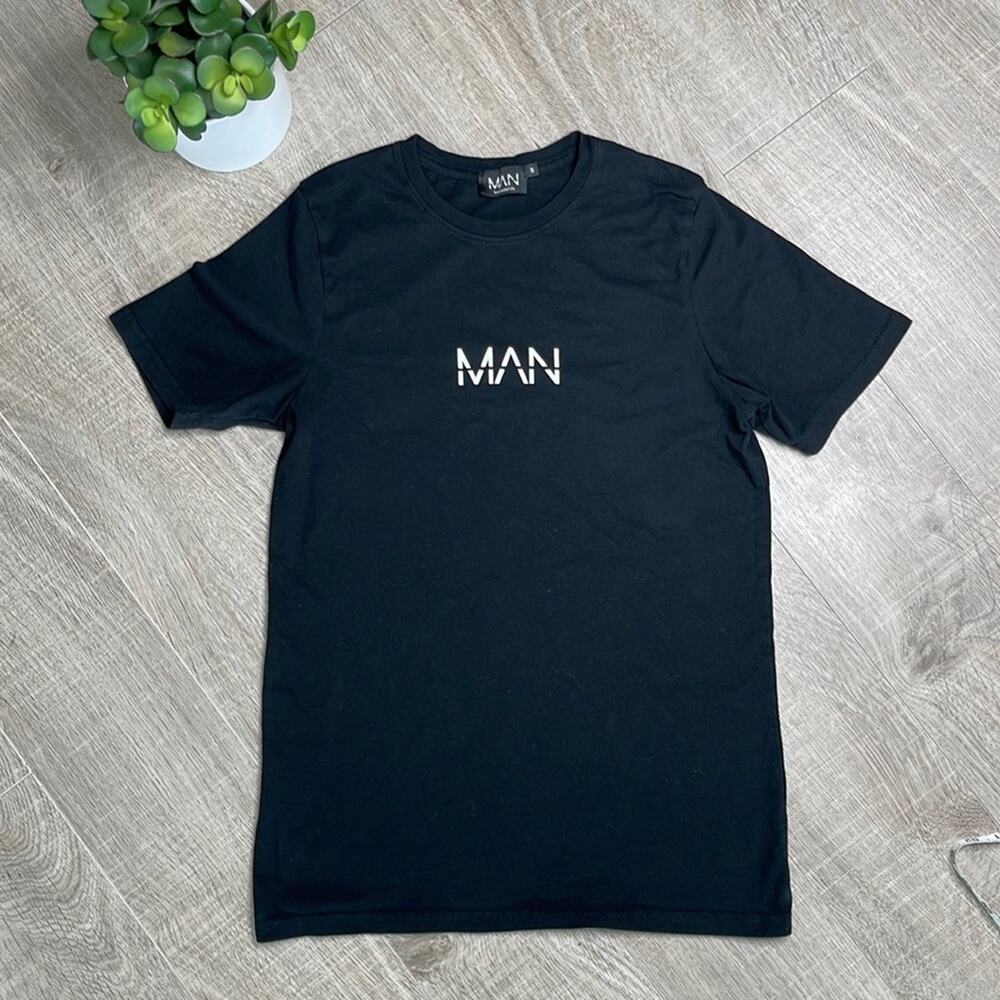 BOOHOO MAN Black Crew Neck Short Sleeve T-Shirt Men’s Size Small